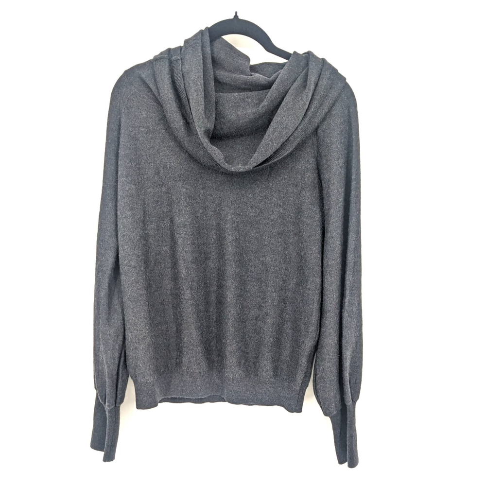 Anthropologie Jolene Wool Cowl Neck Gray Merino Wool Blend Sweater M